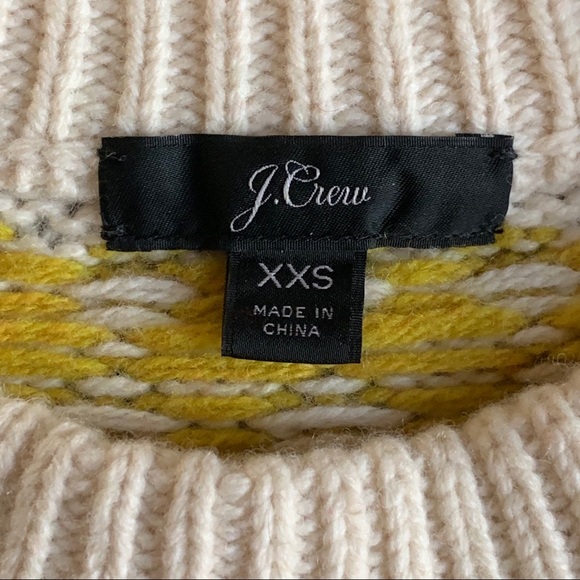 J. CREW VINTAGE FAIR ISLE CREW NECK Nordic Wool Blend Print SWEATER XXS - Picture 5 of 6